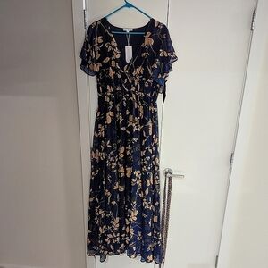 Baltic Born Navy Floral Maxi Dress